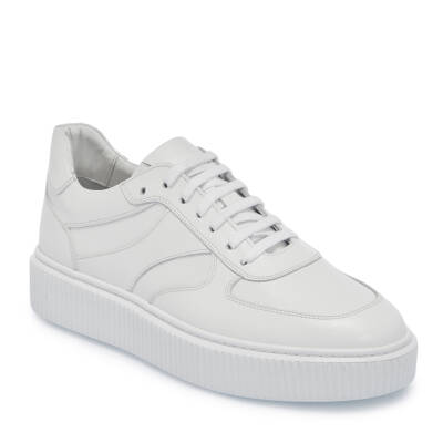 Beyaz Deri Erkek Sneaker - E25I1AY57335-L80 