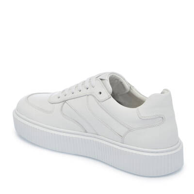 Beyaz Deri Erkek Sneaker - E25I1AY57335-L80 - 2