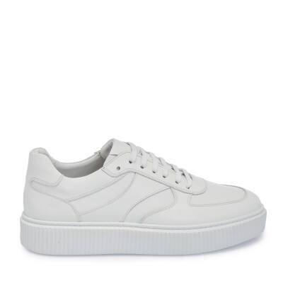 Beyaz Deri Erkek Sneaker - E25I1AY57335-L80 - 3