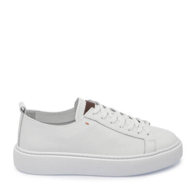 Beyaz Deri Erkek Sneaker - E25I1AY57348-B69 - 3