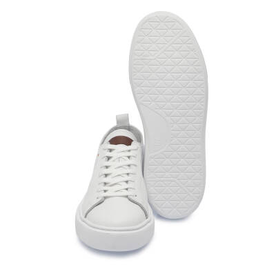 Beyaz Deri Erkek Sneaker - E25I1AY57348-B69 - 4