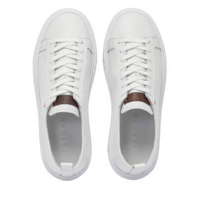 Beyaz Deri Erkek Sneaker - E25I1AY57348-B69 - 5