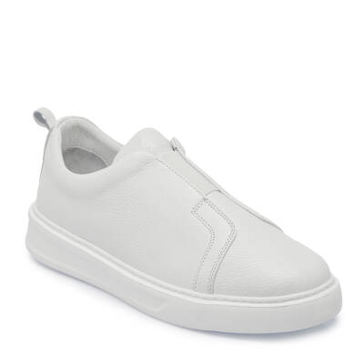 Beyaz Deri Erkek Sneaker - E25I1AY57349-B69 