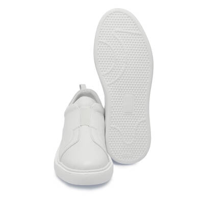 Beyaz Deri Erkek Sneaker - E25I1AY57349-B69 - 4