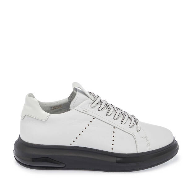 Beyaz Deri Erkek Sneaker - E25S1AY57385-A26 - 3
