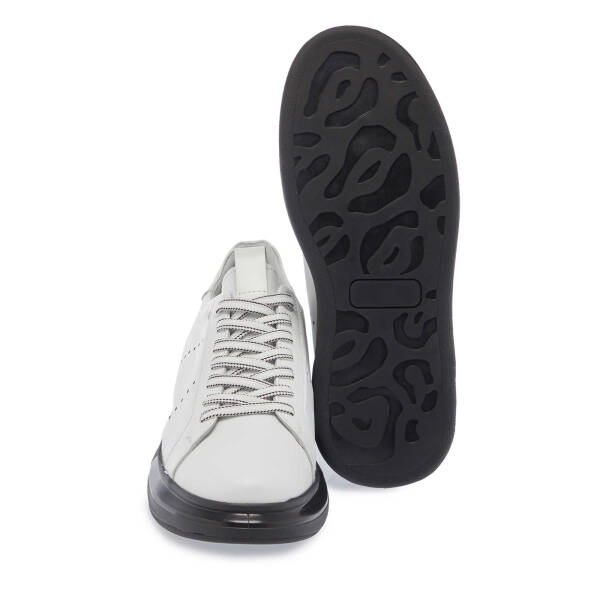Beyaz Deri Erkek Sneaker - E25S1AY57385-A26 - 4