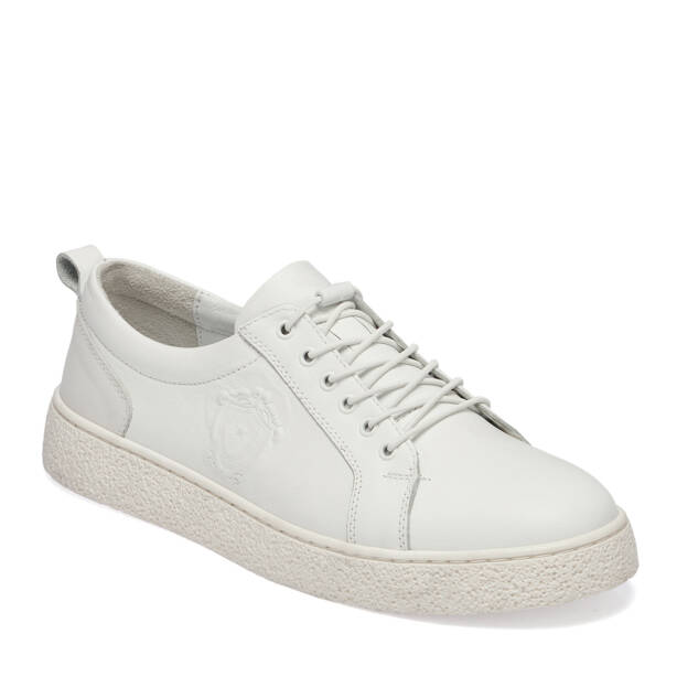 Beyaz Deri Erkek Sneaker - E25S1AY57525-A26 