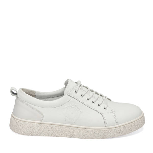 Beyaz Deri Erkek Sneaker - E25S1AY57525-A26 - 3