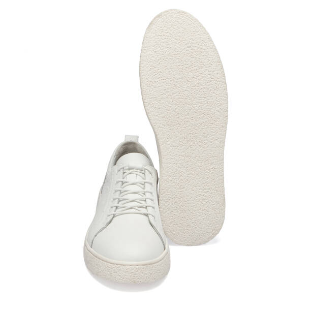 Beyaz Deri Erkek Sneaker - E25S1AY57525-A26 - 4