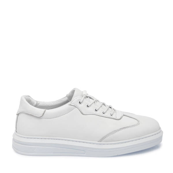 Beyaz Deri Erkek Sneaker - E25S1AY57526-A26 - 3