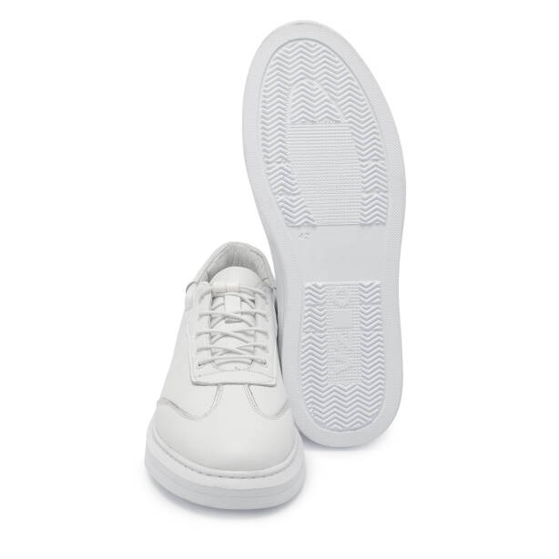 Beyaz Deri Erkek Sneaker - E25S1AY57526-A26 - 4