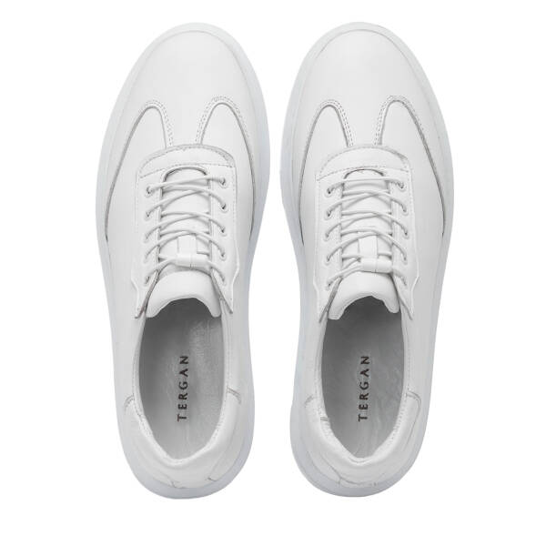 Beyaz Deri Erkek Sneaker - E25S1AY57526-A26 - 5
