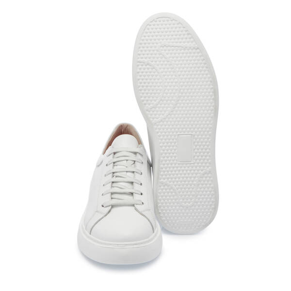Beyaz Deri Erkek Sneaker - E25S1AY57527-A26 - 4