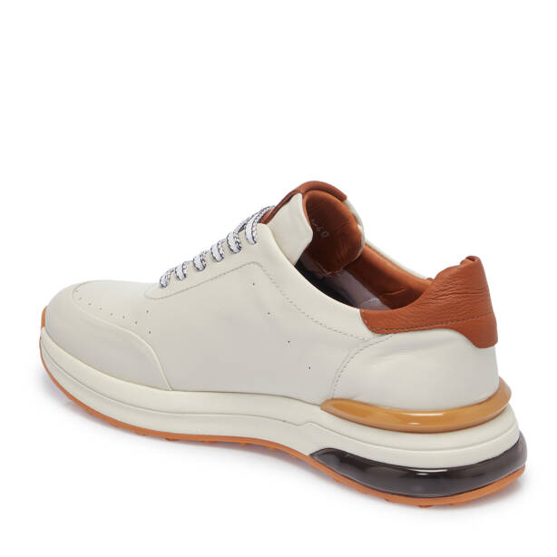 Beyaz Hakiki Deri Erkek Sneaker - E25S1AY57528-N3O - Tergan