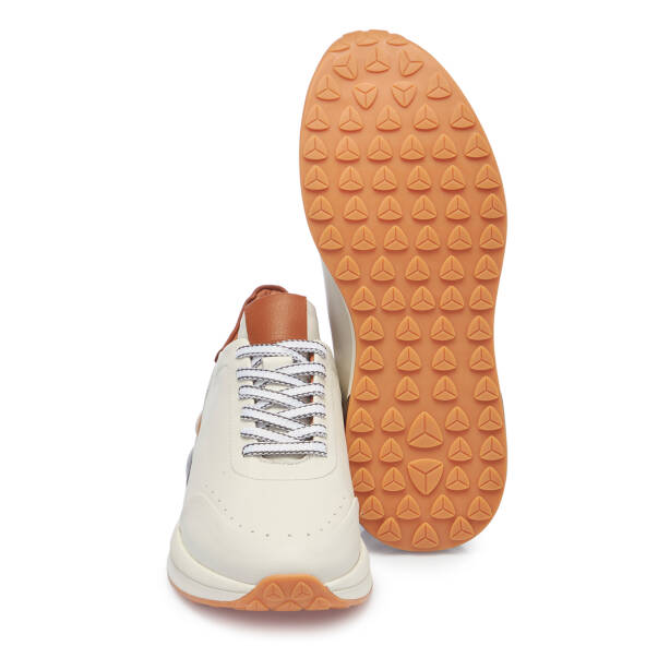 Beyaz Hakiki Deri Erkek Sneaker - E25S1AY57528-N3O - Tergan