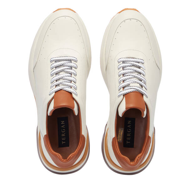 Beyaz Hakiki Deri Erkek Sneaker - E25S1AY57528-N3O - Tergan
