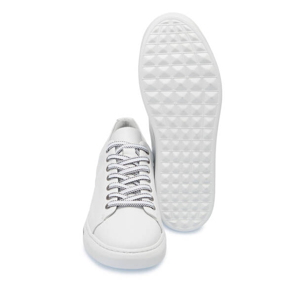 Beyaz Deri Erkek Sneaker - E25S1AY57529-A26 - 4