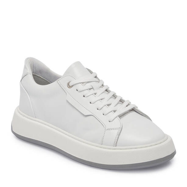 Beyaz Deri Erkek Sneaker - E25S1AY57537-A26 