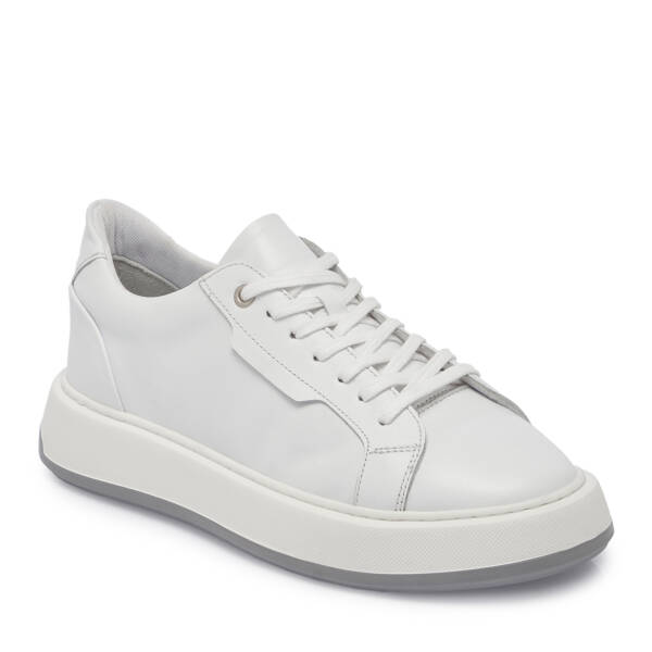 Beyaz Deri Erkek Sneaker - E25S1AY57537-A26 - 1