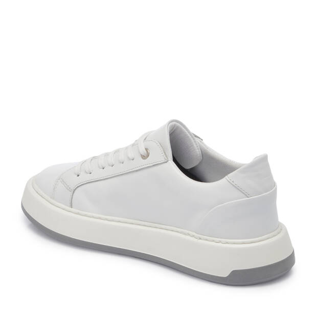 Beyaz Deri Erkek Sneaker - E25S1AY57537-A26 - 2