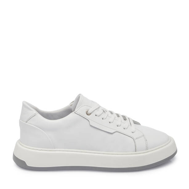 Beyaz Deri Erkek Sneaker - E25S1AY57537-A26 - 3
