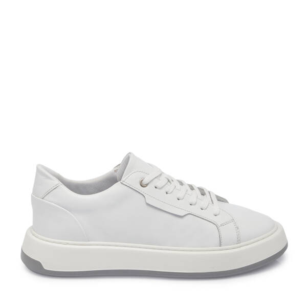 Beyaz Deri Erkek Sneaker - E25S1AY57537-A26 - 3