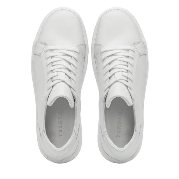 Beyaz Hakiki Deri Erkek Sneaker - E25S1AY57538-A26 - 5