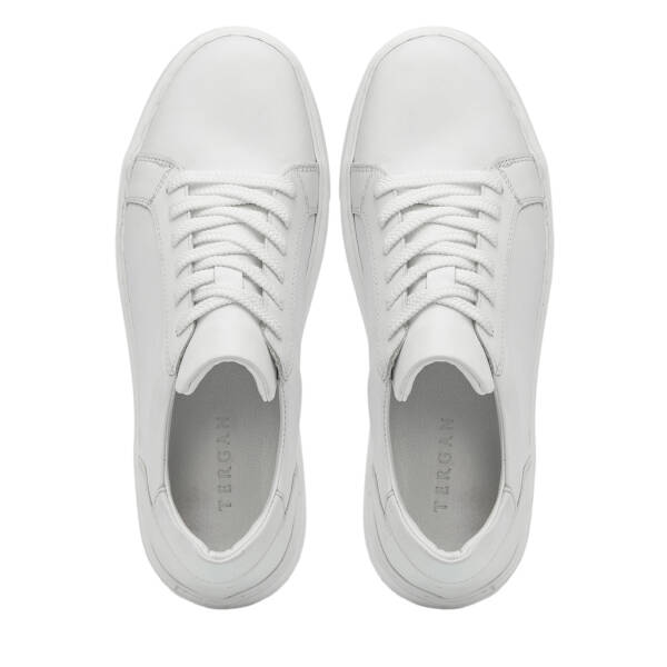 Beyaz Hakiki Deri Erkek Sneaker - E25S1AY57538-A26 - 5