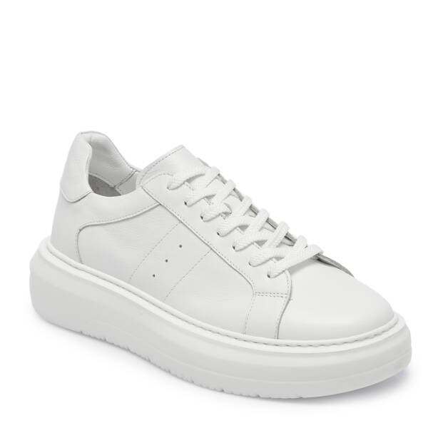 Beyaz Deri Erkek Sneaker - E25S1AY57539-A26 