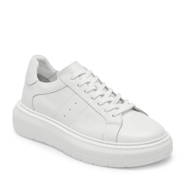 Beyaz Deri Erkek Sneaker - E25S1AY57539-A26 - 1