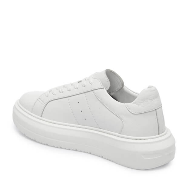 Beyaz Deri Erkek Sneaker - E25S1AY57539-A26 - 2