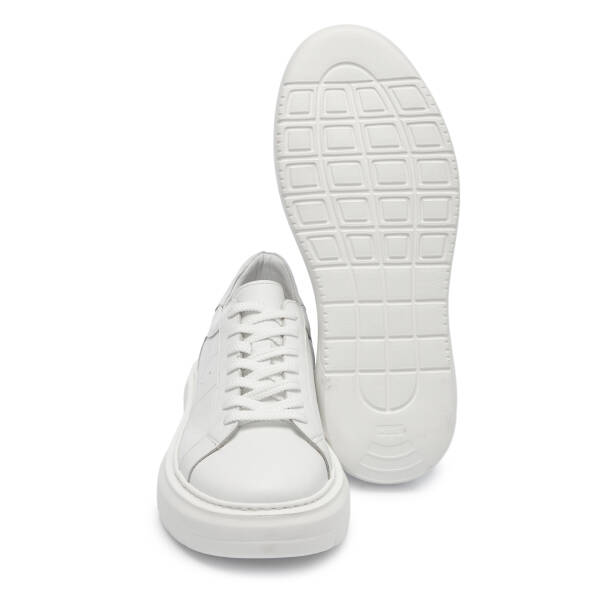Beyaz Deri Erkek Sneaker - E25S1AY57539-A26 - 4