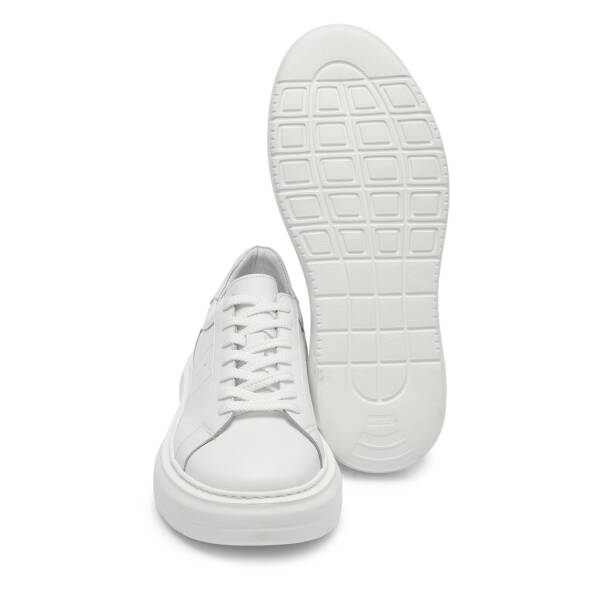 Beyaz Deri Erkek Sneaker - E25S1AY57539-A26 - 4