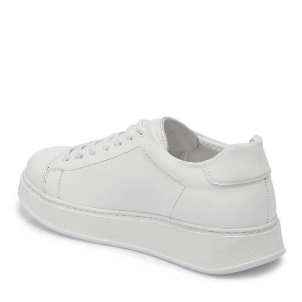 Beyaz Deri Erkek Sneaker - E25S1AY57542-A26 - 2