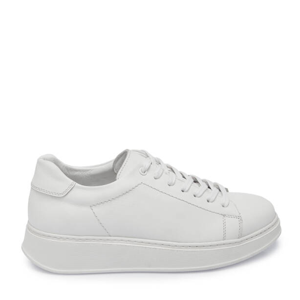 Beyaz Deri Erkek Sneaker - E25S1AY57542-A26 - 3