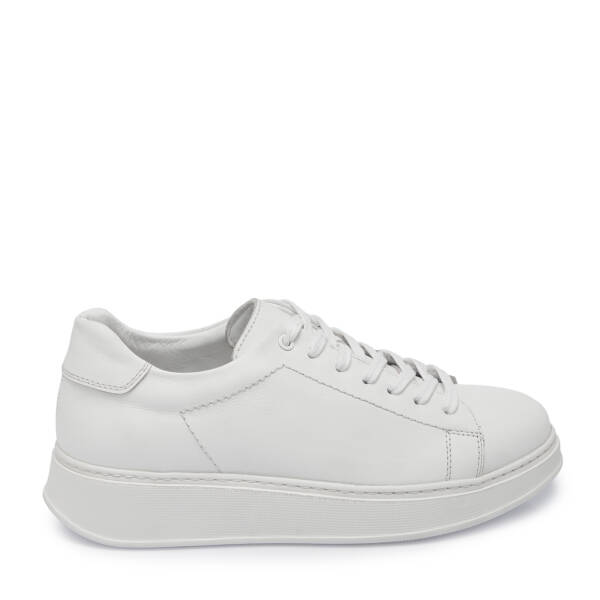 Beyaz Deri Erkek Sneaker - E25S1AY57542-A26 - 3