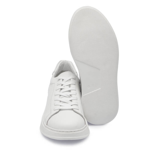 Beyaz Deri Erkek Sneaker - E25S1AY57542-A26 - 4