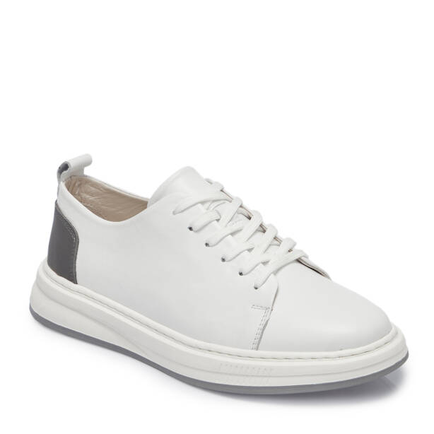 Beyaz Deri Erkek Sneaker - E25S1AY57544-A26 
