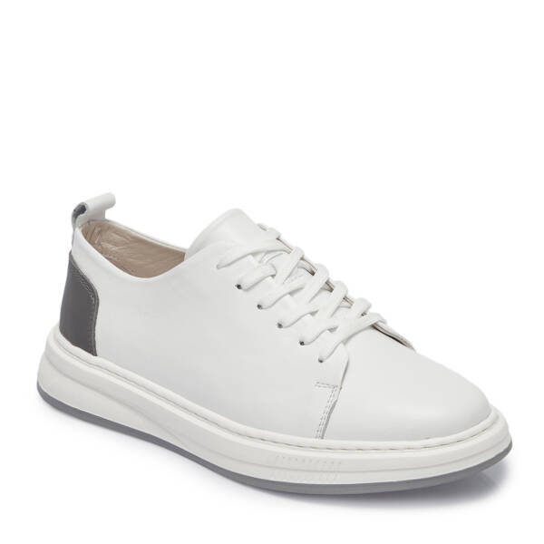 Beyaz Deri Erkek Sneaker - E25S1AY57544-A26 - 1
