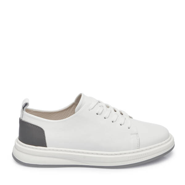 Beyaz Deri Erkek Sneaker - E25S1AY57544-A26 - 3