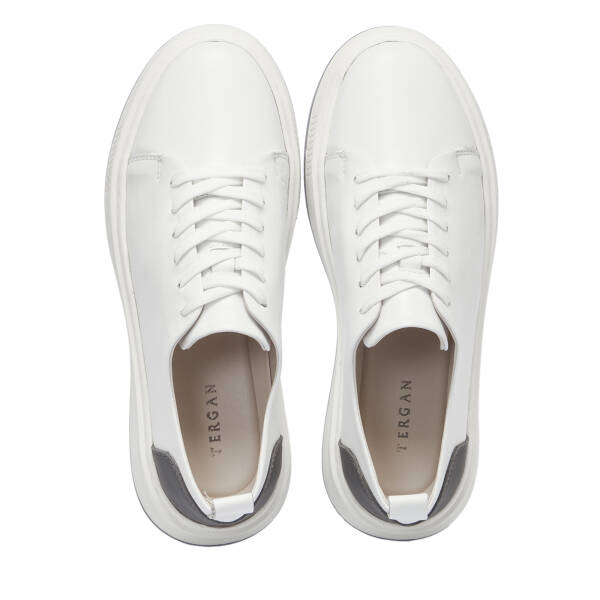 Beyaz Deri Erkek Sneaker - E25S1AY57544-A26 - 5