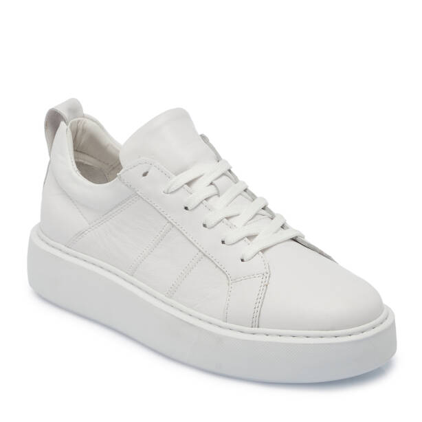 Beyaz Deri Erkek Sneaker - E25S1AY57545-A26 