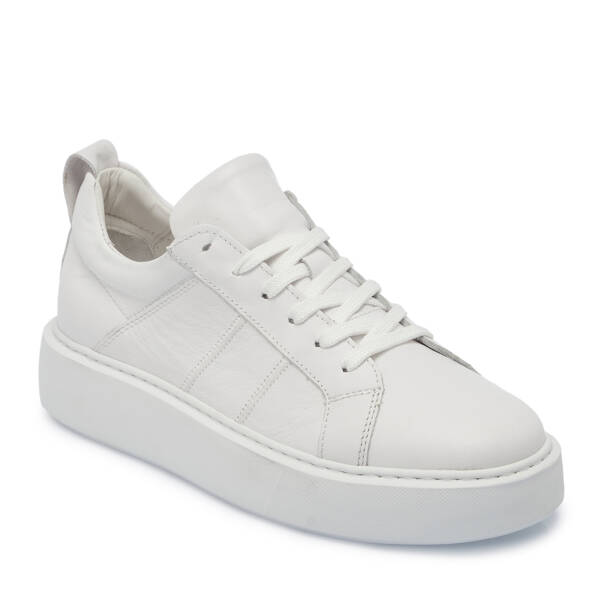 Beyaz Deri Erkek Sneaker - E25S1AY57545-A26 - 1