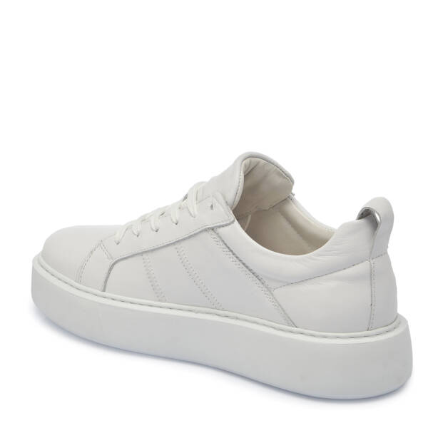Beyaz Deri Erkek Sneaker - E25S1AY57545-A26 - 2