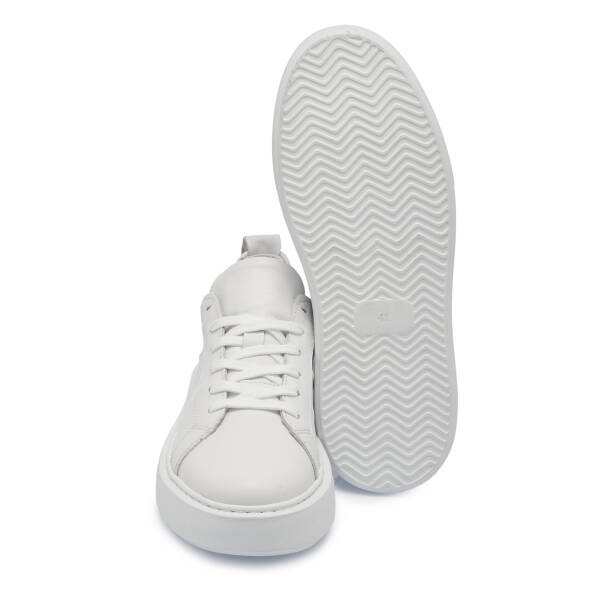 Beyaz Deri Erkek Sneaker - E25S1AY57545-A26 - 4