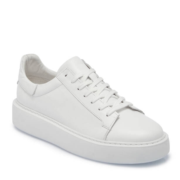 Beyaz Deri Erkek Sneaker - E25S1AY57546-A26 
