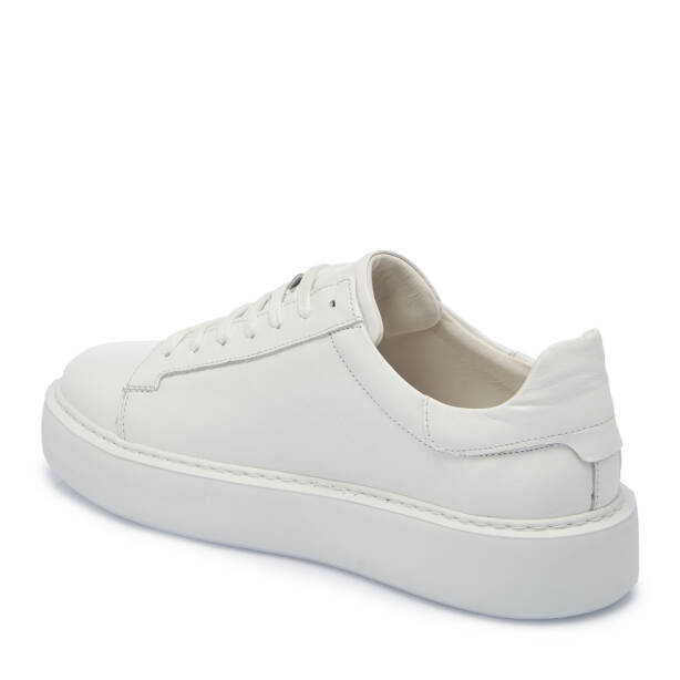 Beyaz Deri Erkek Sneaker - E25S1AY57546-A26 - 2