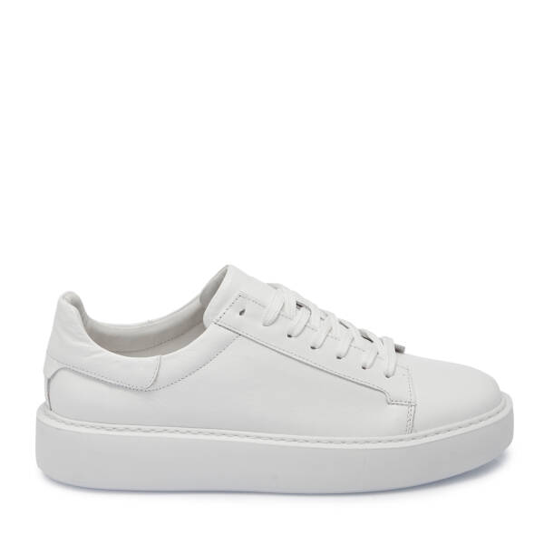 Beyaz Deri Erkek Sneaker - E25S1AY57546-A26 - 3