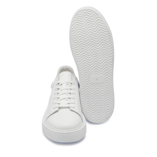 Beyaz Deri Erkek Sneaker - E25S1AY57546-A26 - 4