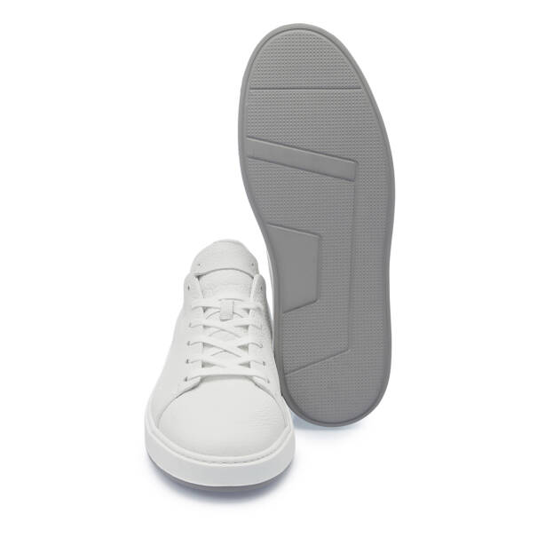 Beyaz Deri Erkek Sneaker - E25S1AY57547-A26 - 4